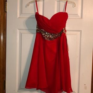Red formal dress